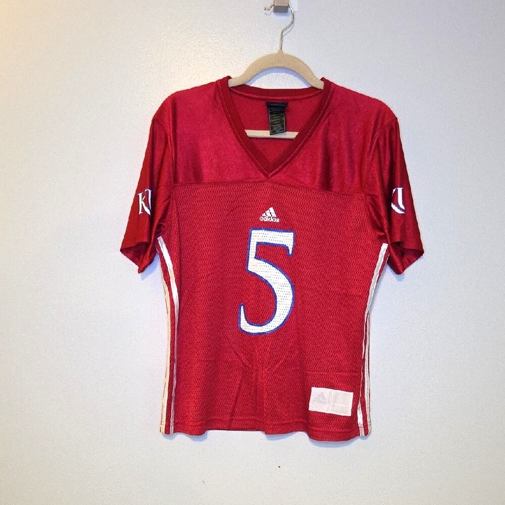 Adidas Red KU Jayhawks Women’s Athletic Sport Jersey Lightweight